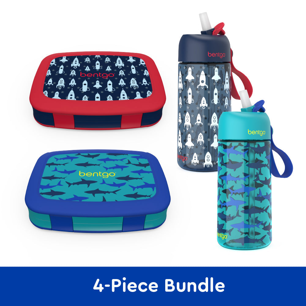 bentgo-kids-prints-lunch-boxes-and-water-bottles-a4 bentgo-lunch-box-bottle-bundle-rocket-shark-1.jpg